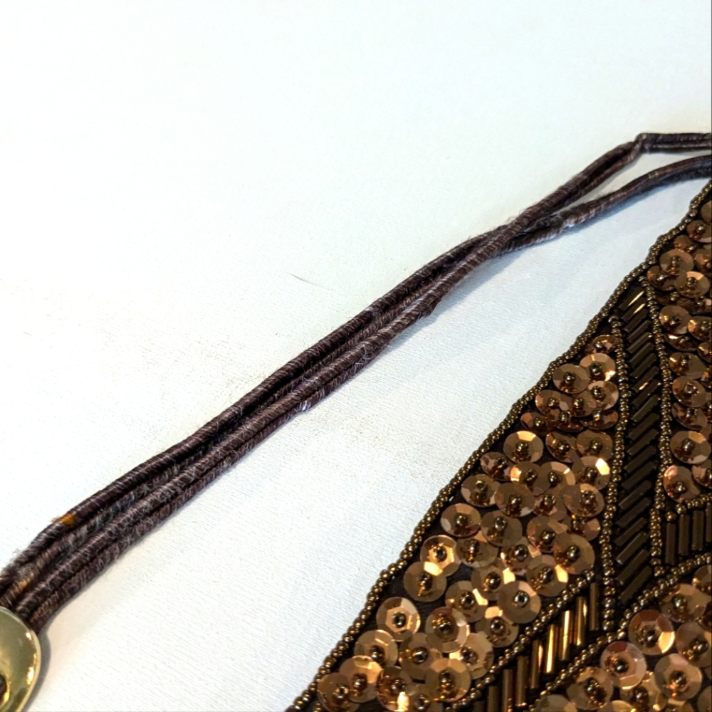 Vintage Milor Handmade Sequin and Beads 30's Ladies Waist Belt One Size - Picture 11 of 16